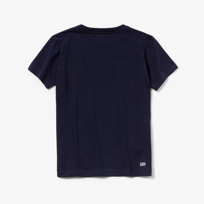 Lacoste Boys Colourblock Tennis Tee - Navy Blue - main image