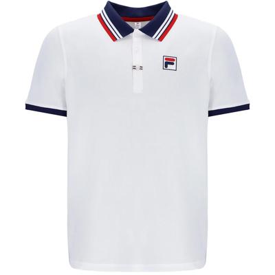 Fila Mens Heritage Short Sleeve Solid Polo - White - main image