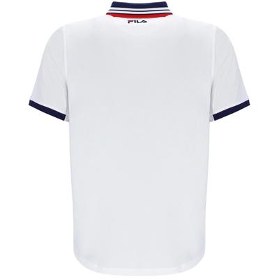 Fila Mens Heritage Short Sleeve Solid Polo - White