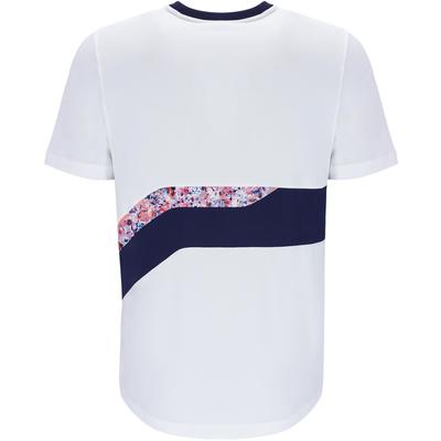 Fila Mens Solar Power Short Sleeved Speed Crew Top - White/Fila Navy - main image