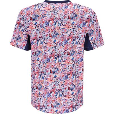 Fila Mens Solar Power Short Sleeved Speed V-Neck Top - Splash Power
