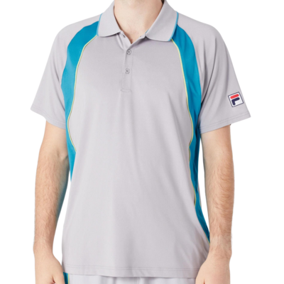Fila Mens Fall Backspin Short Sleeve Tennis Polo - Silver Sconce - main image