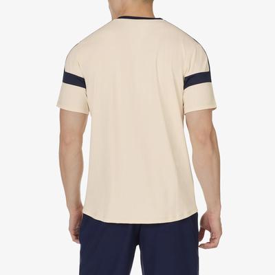 Fila Mens Pro Heritage Pin Stripe Short Sleeved T-Shirt - Ecru/Fila Navy - main image