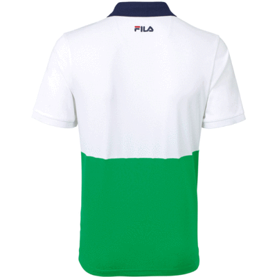 Fila Mens Heritage Colourblock Polo - White/Green - main image