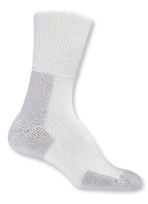 Thorlo Thick Cushion Crew Running Socks (1 Pair) - Small/UK 2.5-4.5 (White/Plat) - main image