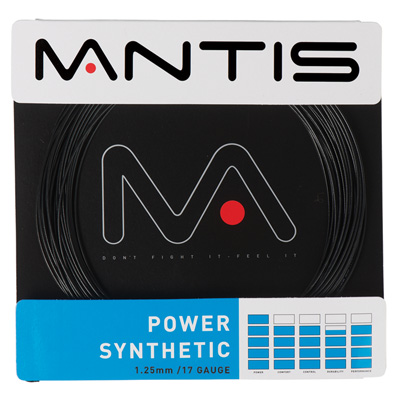 Mantis Power Synthetic Tennis String Set - Black
