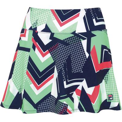 Fila Womens Heritage Printed Skort - Navy/Diva Pink/Green - main image