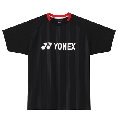 Yonex Mens Logo T Shirt Black Red U5201 Tennisnuts com Yonex Mens Logo T Shirt Black Red U5201 Tennisnuts com
