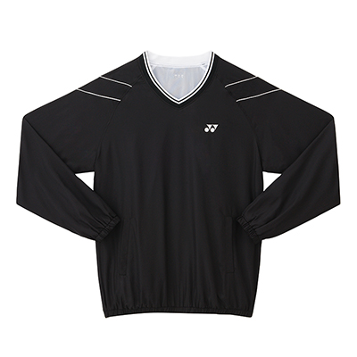 Yonex Mens V Neck WindShirt - Black (U9231) - main image