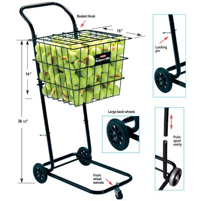 Tourna Ball Port 200/400 Deluxe Dolly Cart