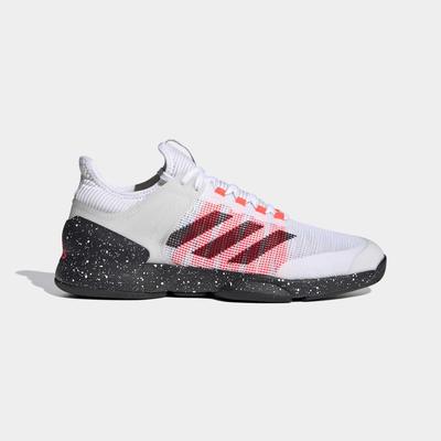 Adidas Mens Adizero Ubersonic 2 Tennis Shoes White Black Pink