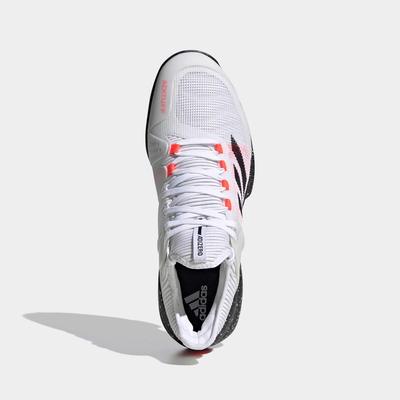 Adidas Mens Adizero Ubersonic 2 Tennis Shoes - White/Black/Pink - main image