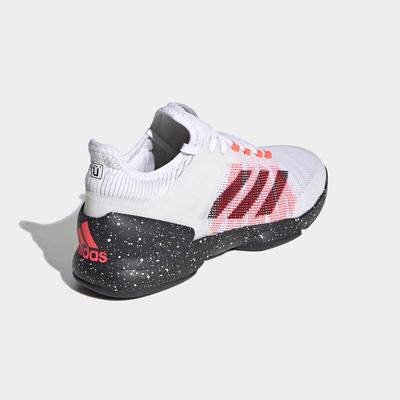 Adidas Mens Adizero Ubersonic 2 Tennis Shoes - White/Black/Pink - main image