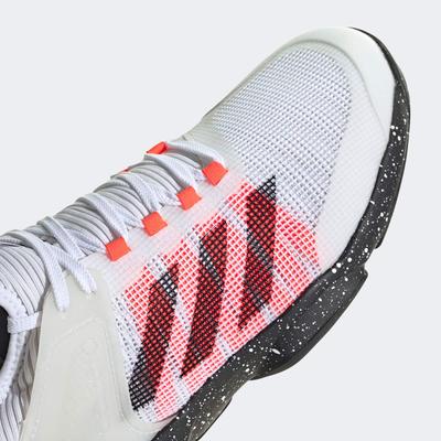 Adidas Mens Adizero Ubersonic 2 Tennis Shoes - White/Black/Pink - main image