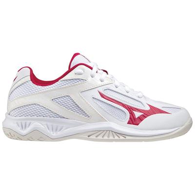 Mizuno Womens Thunder Blade 3 Indoor Court Shoes - White/Persian Red