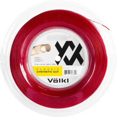 Volkl Classic Synthetic Gut 200m Tennis String Reel - Red