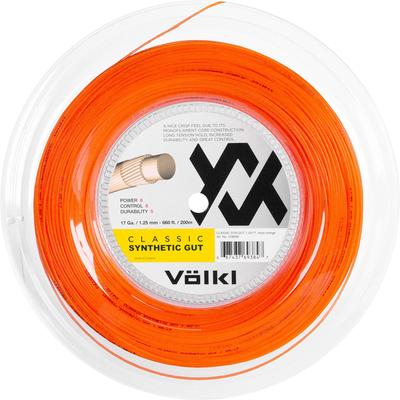 Volkl Classic Synthetic Gut 200m Tennis String Reel - Neon Orange
