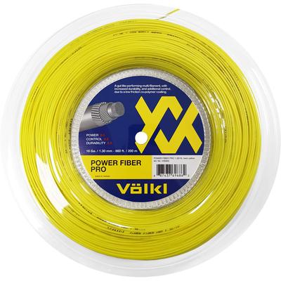 Volkl Power Fiber Pro 200m Tennis String Reel - Neon Yellow