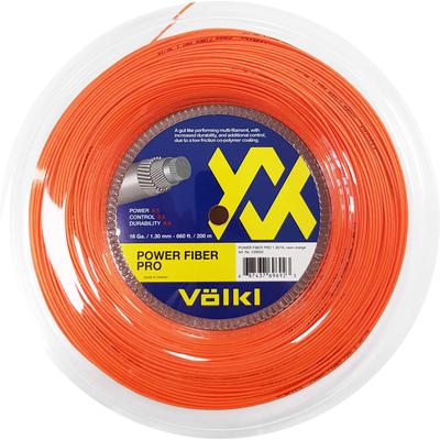 Volkl Power Fiber Pro 200m Tennis String Reel - Neon Orange