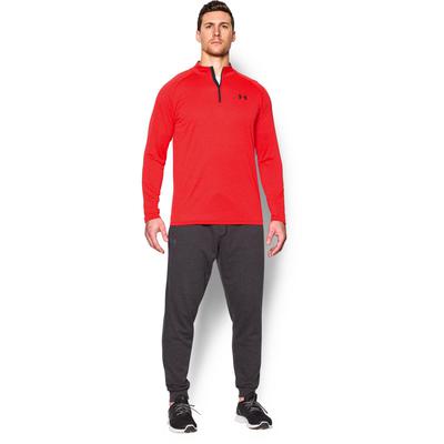Under Armour Mens Tech 1/4 Zip Pullover - Red - main image