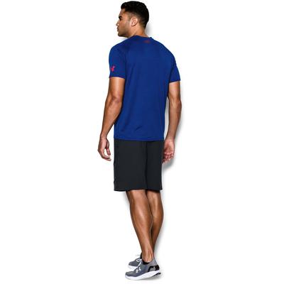 Under Armour Mens Superman Core Short Sleeve Tee - Blue/Red - main image