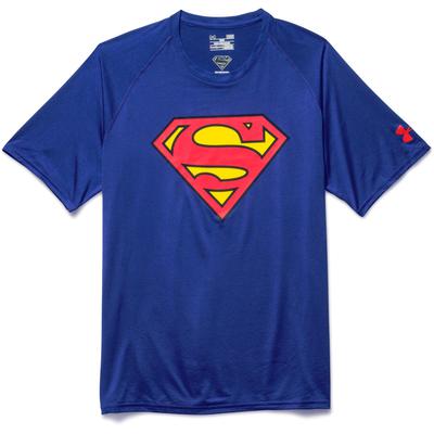 Under Armour Mens Superman Core Short Sleeve Tee - Blue/Red - main image