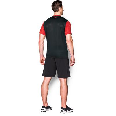Under Armour Mens Raid Short Sleeve Tee - Rocket Red/Black - main image
