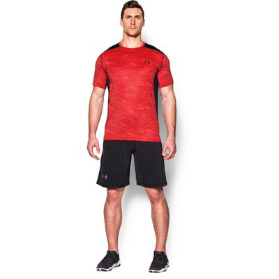 Under Armour Mens Raid Short Sleeve Tee - Rocket Red/Black - main image