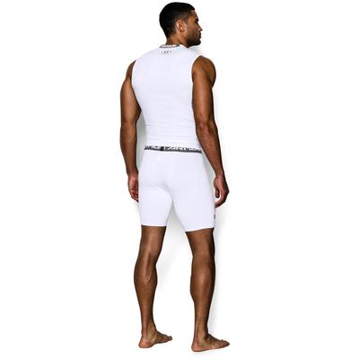 Under Armour Mens HeatGear Compression Short - White - main image