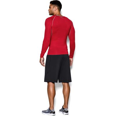 Under Armour Mens HeatGear Long Sleeve Compression Top - Red - main image