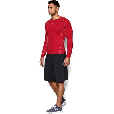 Under Armour Mens HeatGear Long Sleeve Compression Top - Red - main image