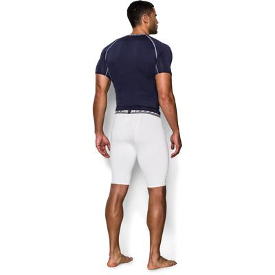 Under Armour Mens HeatGear Long Compression Short - White - main image