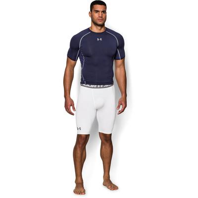 Under Armour Mens HeatGear Long Compression Short - White - main image