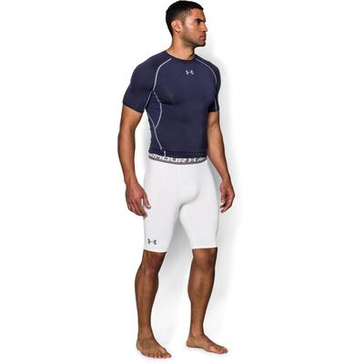 Under Armour Mens HeatGear Long Compression Short - White - main image