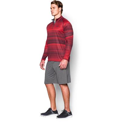 Under Armour Mens Tech 1/4 Zip Pullover - Red - main image