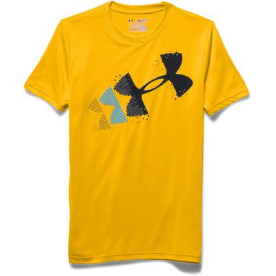 Under Armour Boys Rising Pixelated Logo Short Sleeve Top - Orange - main image