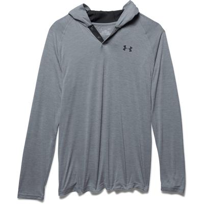 Under Armour Mens Tech Henley Popover Hoodie - Steel Grey - main image