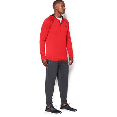 Under Armour Mens Tech Henley Popover Hoodie - Red - main image