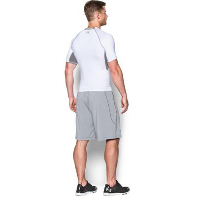 Under Armour Mens HeatGear Graphic Compression Top - White/Graphite - main image