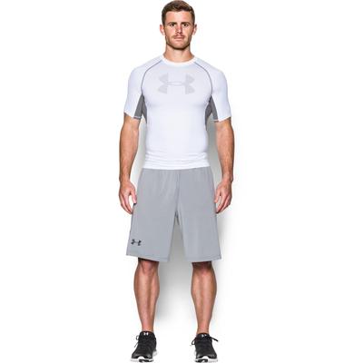 Under Armour Mens HeatGear Graphic Compression Top - White/Graphite - main image