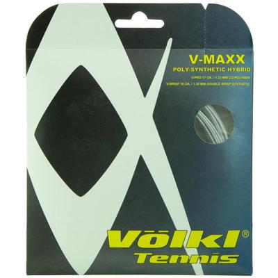 Volkl V-Maxx Hybrid Tennis String Set - Black/Silver