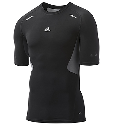 Adidas Mens Techfit Preparation Short Sleeve Top - Black - main image