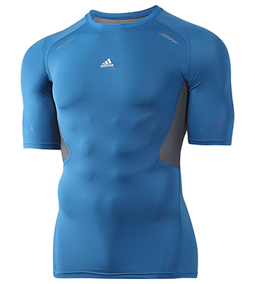 Adidas Mens Techfit Preparation Short Sleeve Top - Brilliant Blue - main image