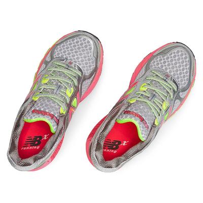 New Balance W860v4 Womens (B) Running Shoes - Silver/Pink/Lime - main image