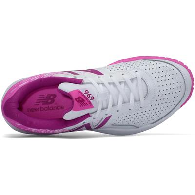 New Balance Womens 696v3 Tennis Shoes - White/Pink - main image