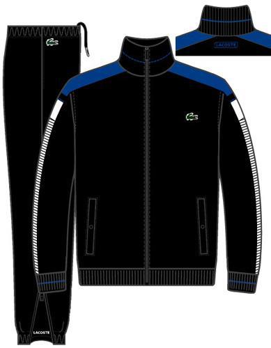 black and blue lacoste tracksuit