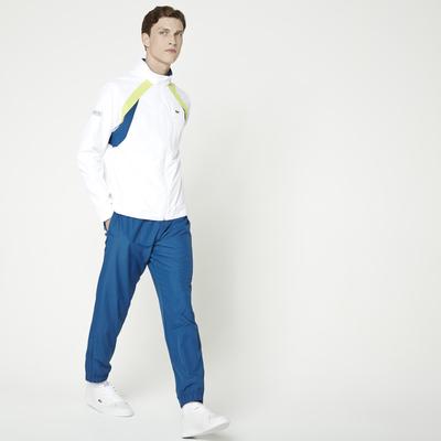 Lacoste Mens Sport Colourblock Tracksuit - White/Raffia-Matting/Lime - main image