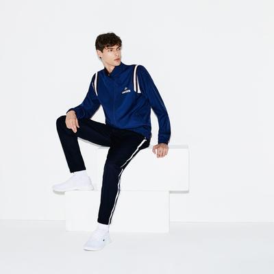 Lacoste Mens Contrastbands Tracksuit - Marino Blue/Navy