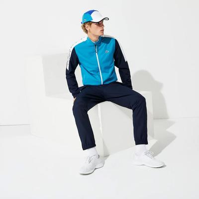 Lacoste Mens Sport Light Colourblock Tracksuit - Turquoise/Navy Blue - main image