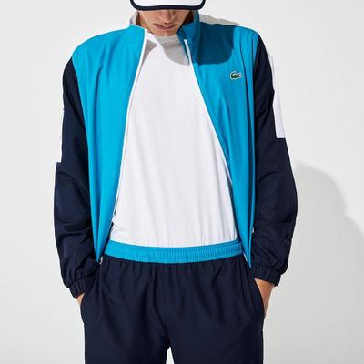 Lacoste Mens Sport Light Colourblock Tracksuit - Turquoise/Navy Blue - main image